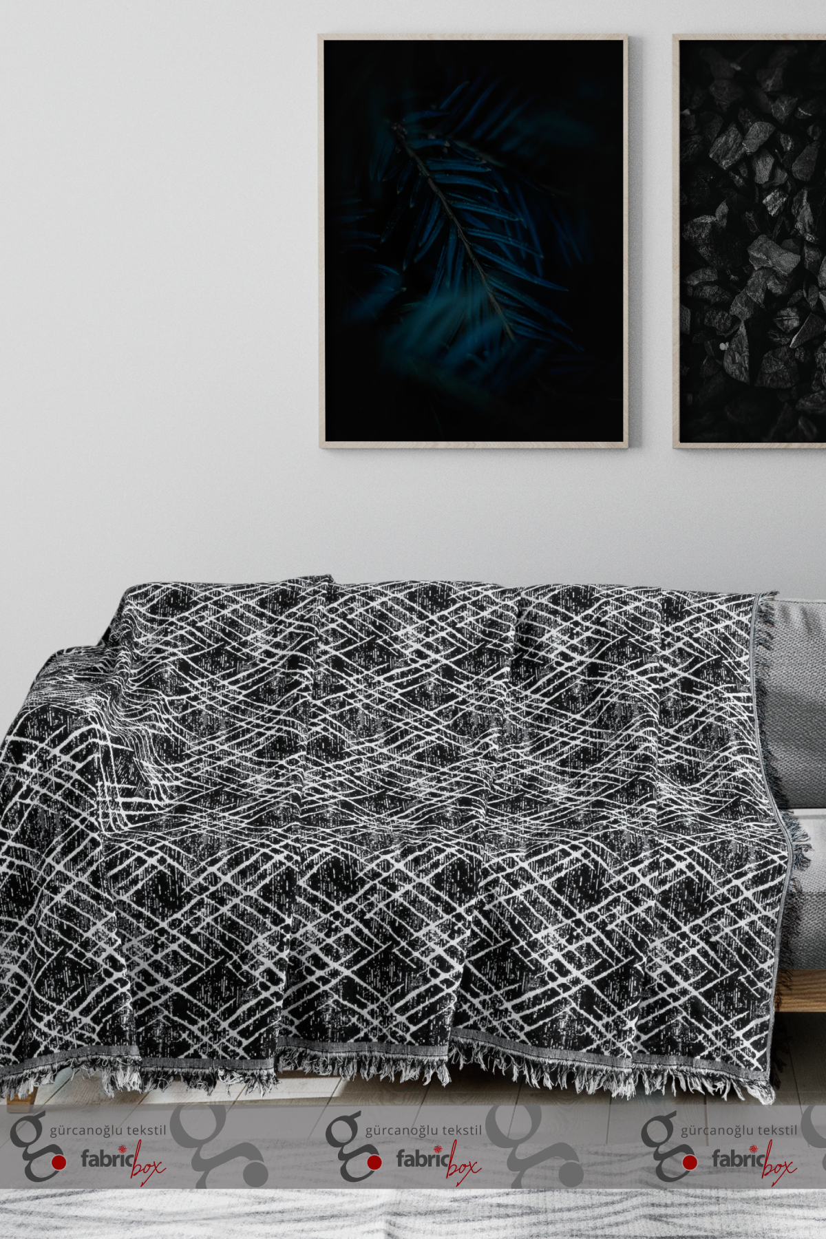 Fabric Box Kafes Koltuk Örtüsü Siyah