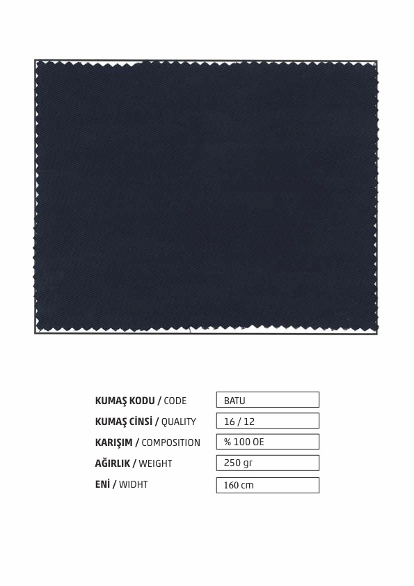 Batu - 250 Gsm - %100 Pamuk