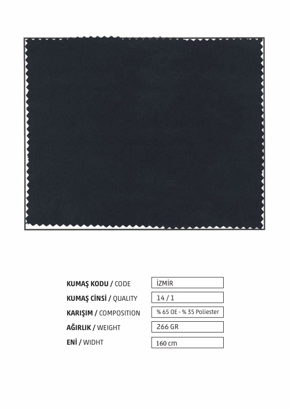 Izmir - 265 Gsm - %65-35 Pamuk Polyester