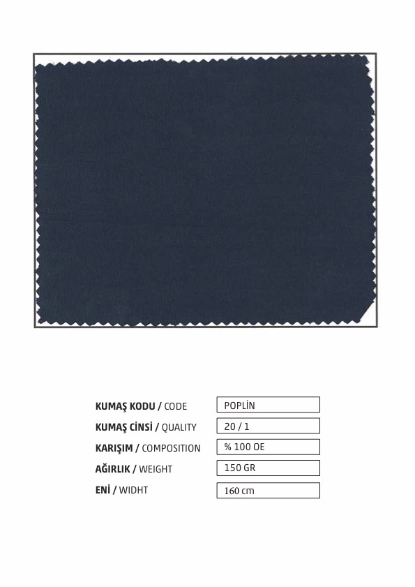 Poplin - 150 Gsm - %100 Pamuk